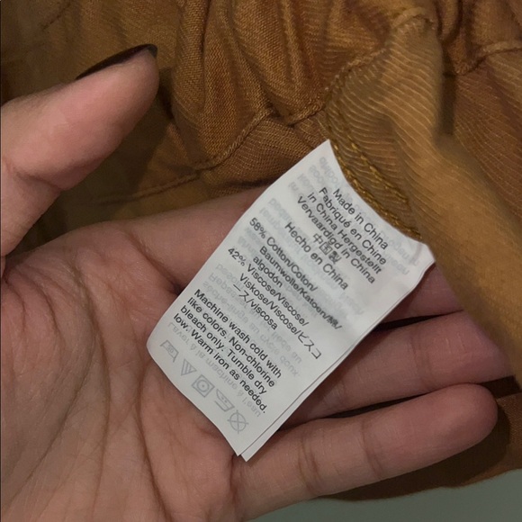 Madewell Tan Utility Jacket with Spread Collar and Drawstring Waist - Picture 4 of 6